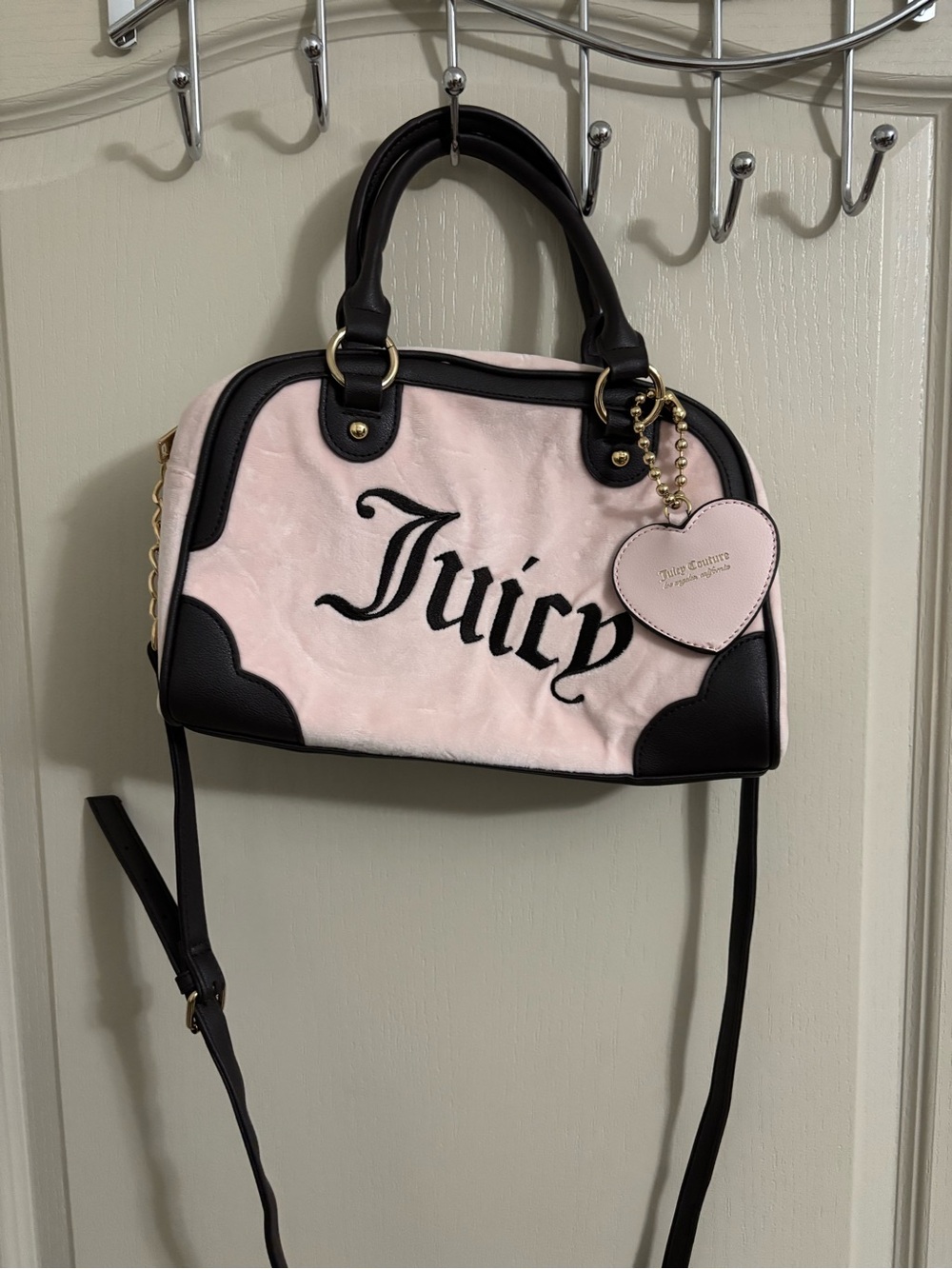 Juicy Couture Pink and Black Dome Satchel